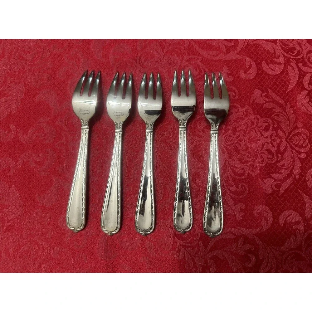 5 Hampton NOBILITY 3 Tine Salad Forks 7 1/8